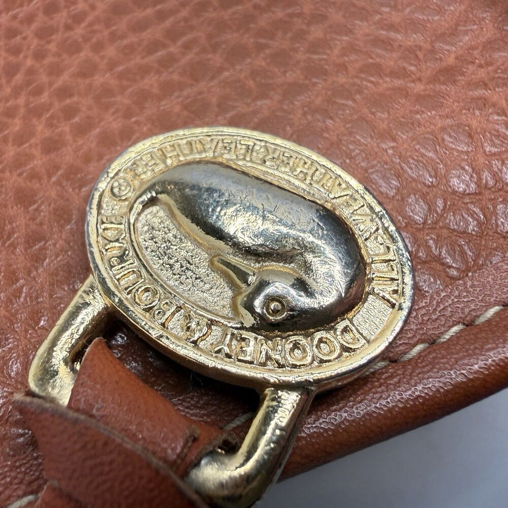 Vintage Dooney & Bourke Leather Crossbody Clutch Missing Front Patch GUC - Picture 5 of 16